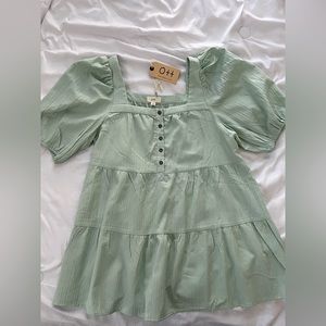 Seafoam green Ott brand minidress/tunic top